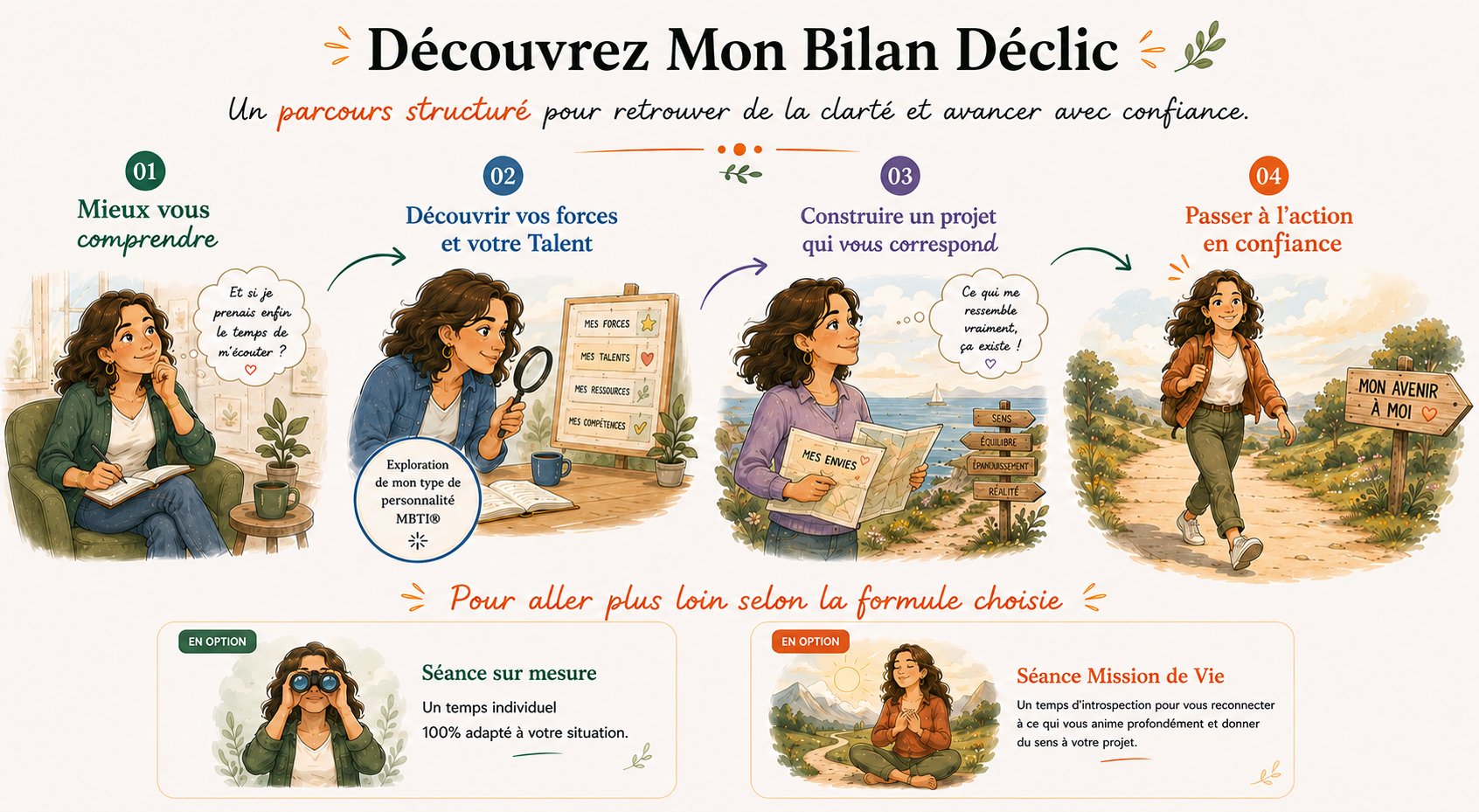 Decouvrez Bilan Competences Declic version smartphone visuel parcours bilan de competences declic